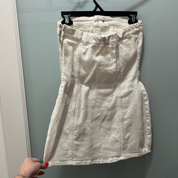 Pull&Bear White denim mini dress - Picture 12 of 14